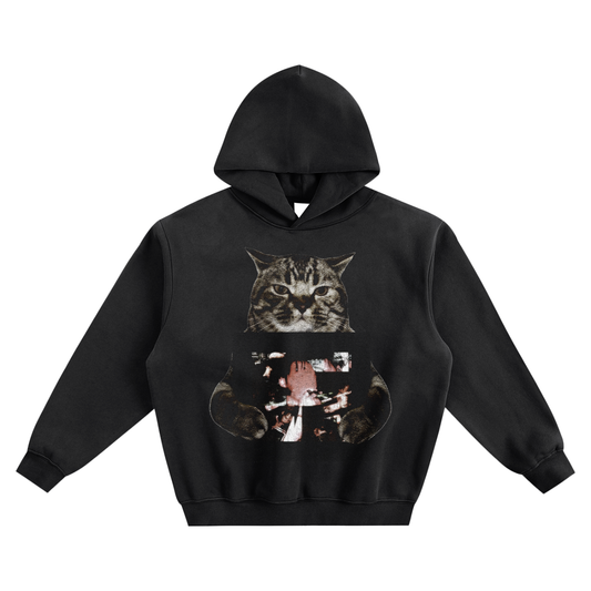 Cat Holding "Revived" Summrs Hoodie v2- Black