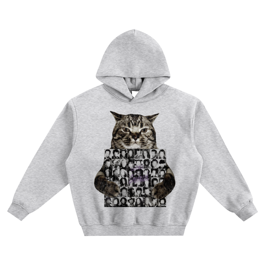 Cat Holding "Gemini!" Lucki Hoodie v2- Gray