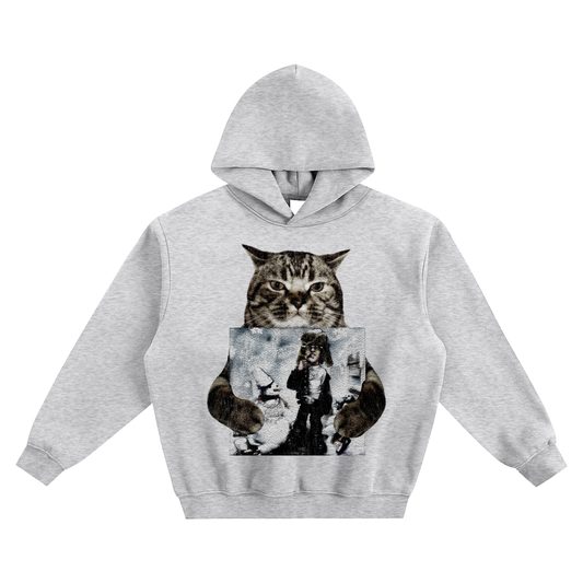 Cat Holding "Shine Forever" Lil Shine Hoodie v2- Gray