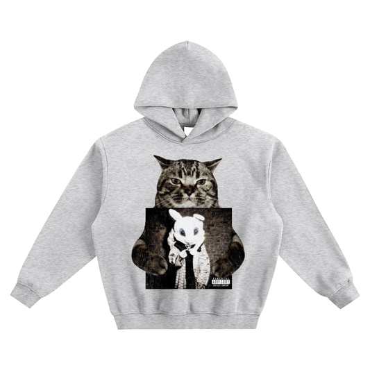 Cat Holding "Sayso Says" Che Hoodie v2- Gray