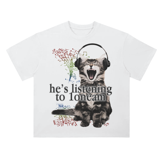 1oneam Listening Cat Tee