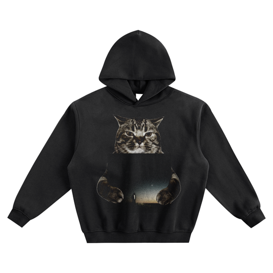 Cat Holding "NS+ Ultra" Destroy Lonely Hoodie v2- Black