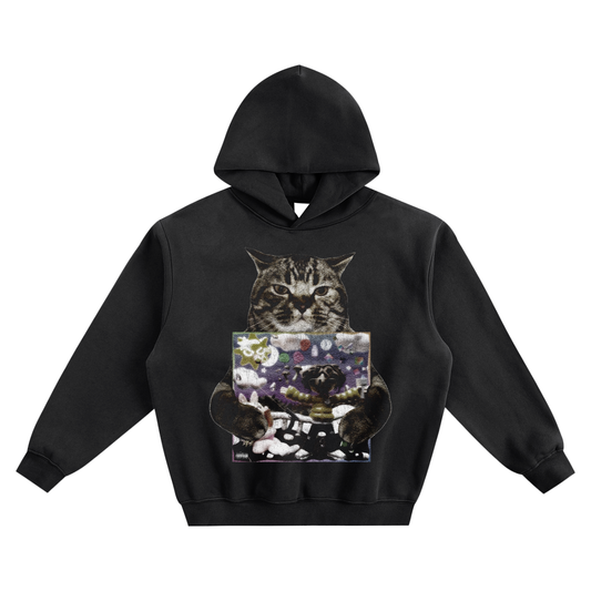 Cat Holding "Losing Myself" Lil Shine Hoodie v2- Black