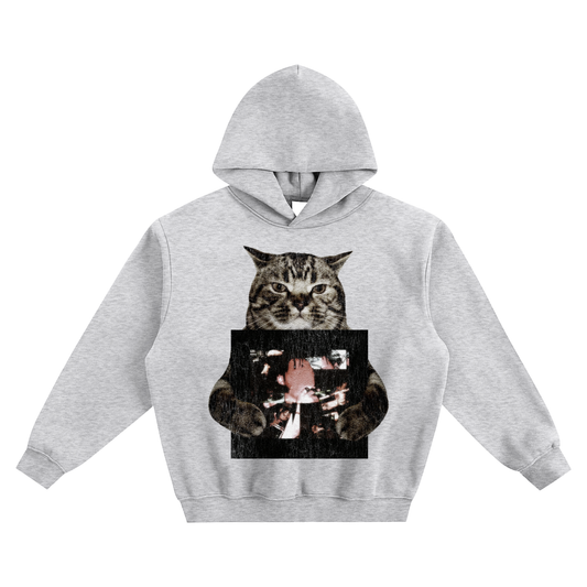 Cat Holding "Revived" Summrs Hoodie v2- Gray