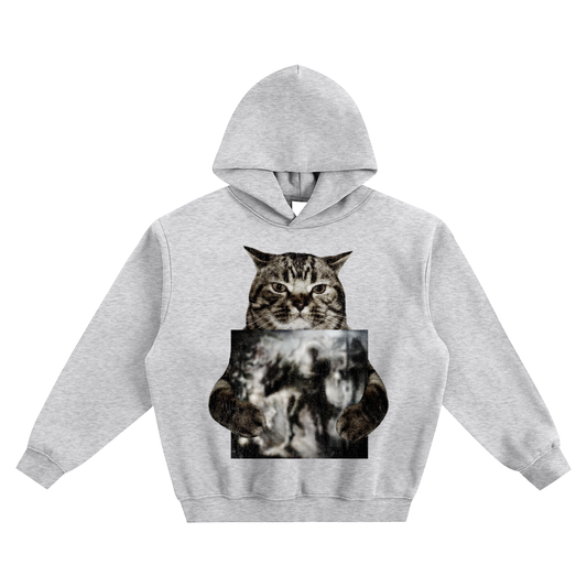 Cat Holding "Evolution of Xur" YhapoJJ Hoodie v2- Gray