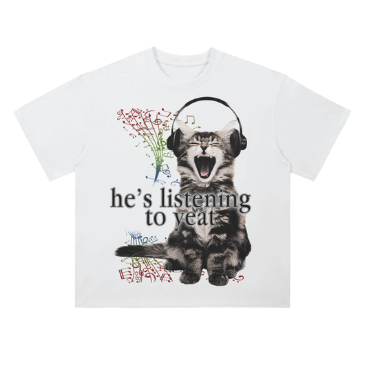 Yeat Listening Cat Tee