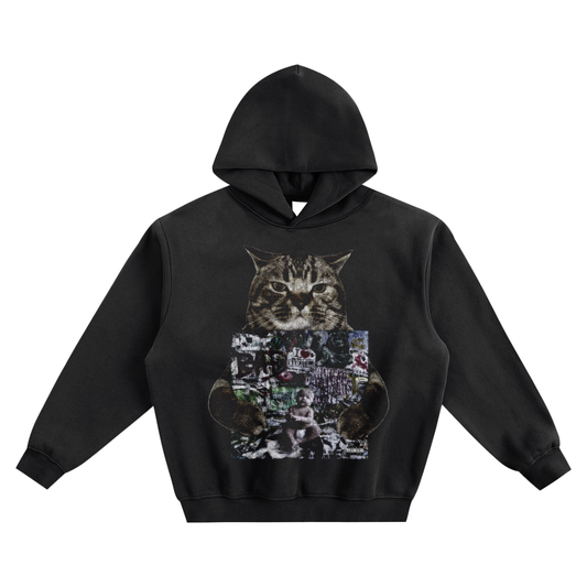 Cat Holding "BAFK" Nettspend Hoodie v2- Black