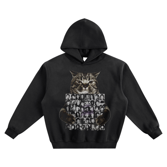 Cat Holding "Gemini" Lucki Hoodie v2- Black