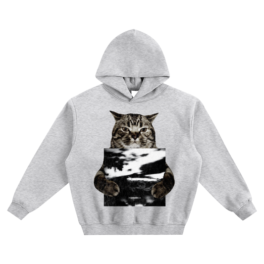 Cat Holding "Alexandria" Izaya Tiji Hoodie v2- Gray