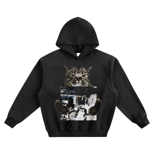 Cat Holding "NMNL" Summrs Hoodie v2- Black