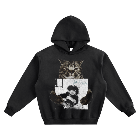 Cat Holding "What We Have" Summrs Hoodie v2- Black