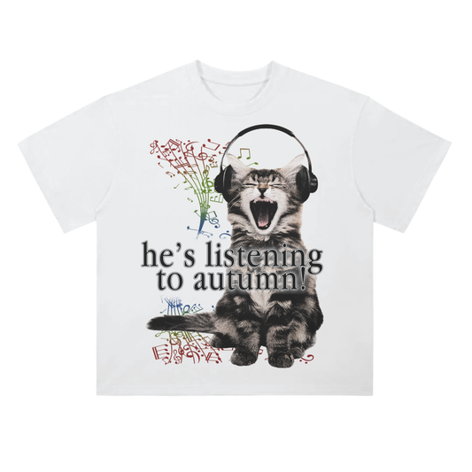 Autumn! Listening Cat Tee
