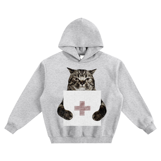 Cat Holding "2" 2Hollis Hoodie v2- Gray