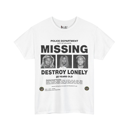 Destroy Lonely Missing Tee White