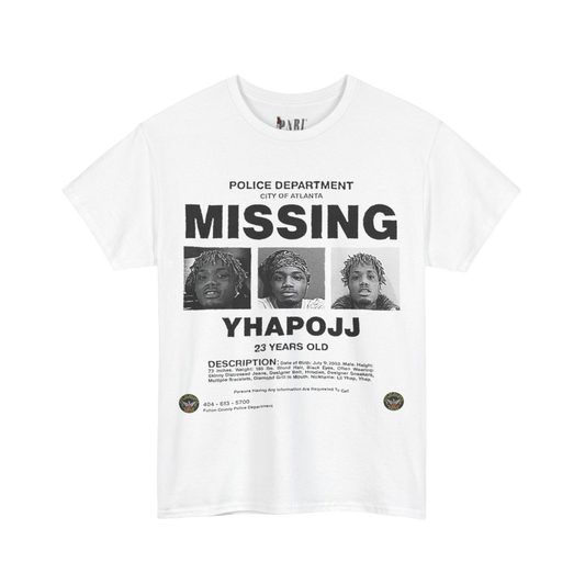YhapoJJ Missing Tee White