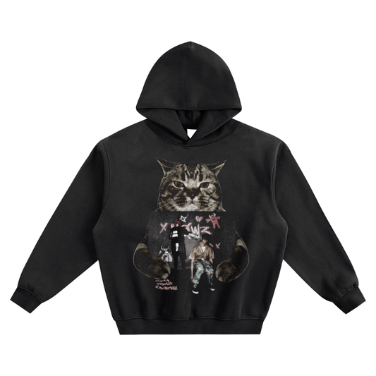 Cat Holding "MOWE" Dc The Don Hoodie v2- Black