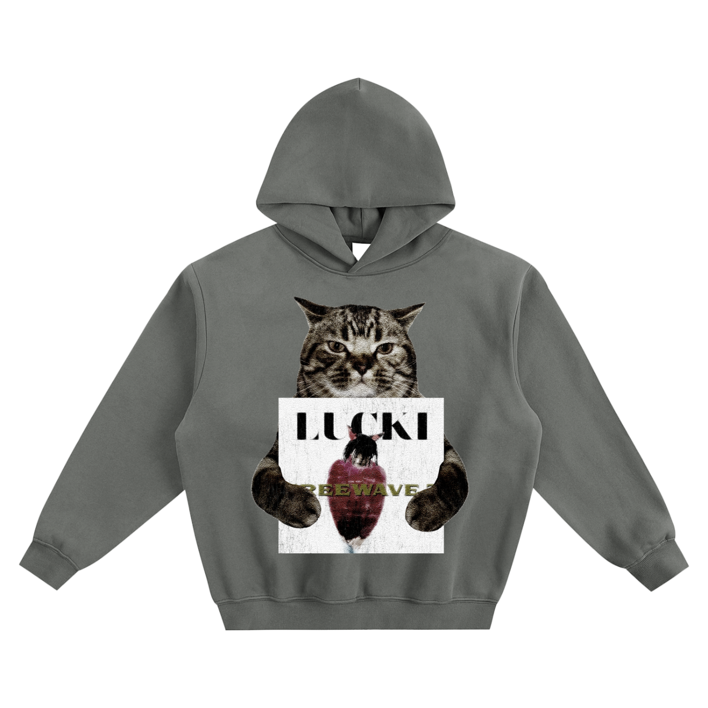 Cat Holding "Freewave 3" Lucki Hoodie v2- Gray