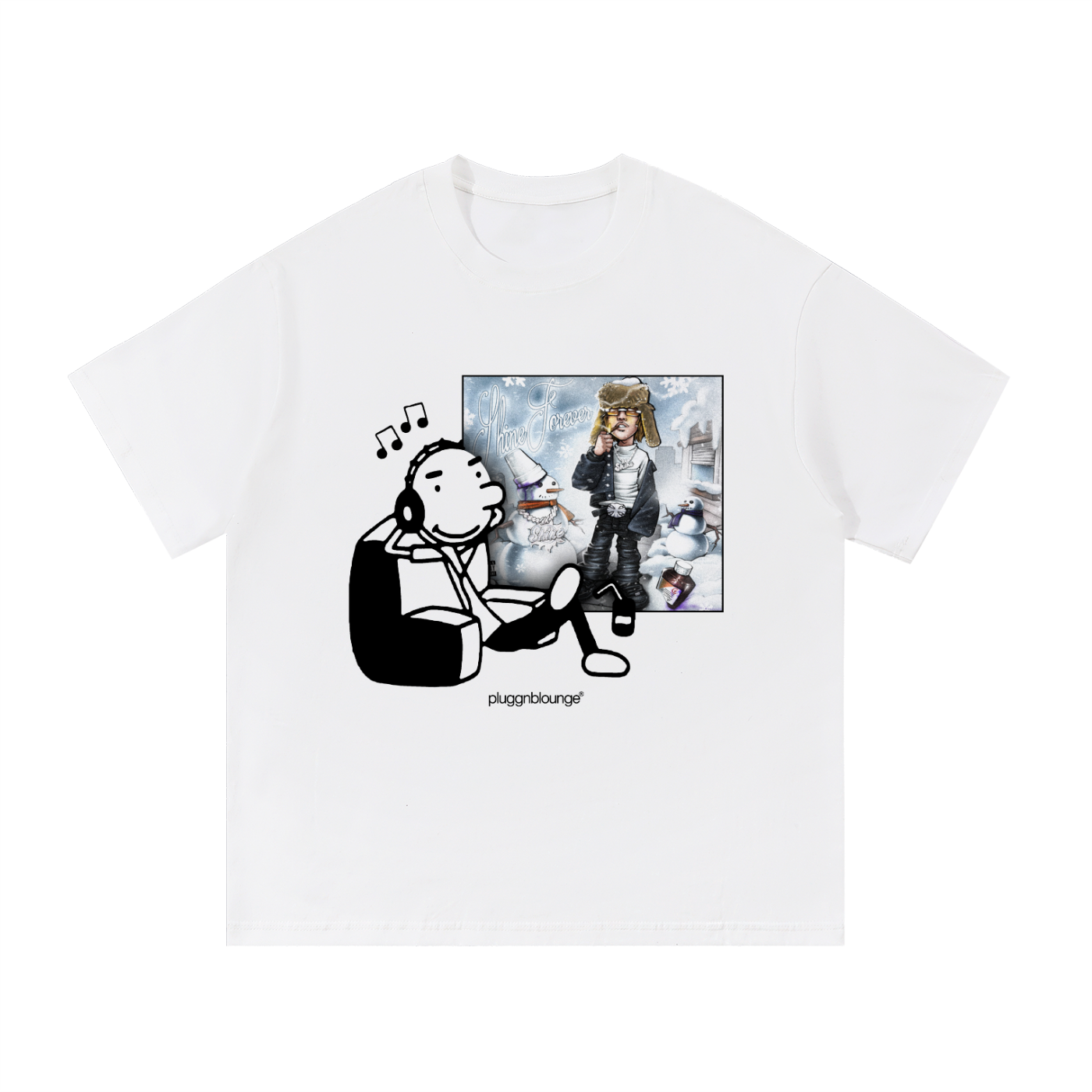 Rodrick Listening To Albums Tee- Shine Forever by Lil Shine