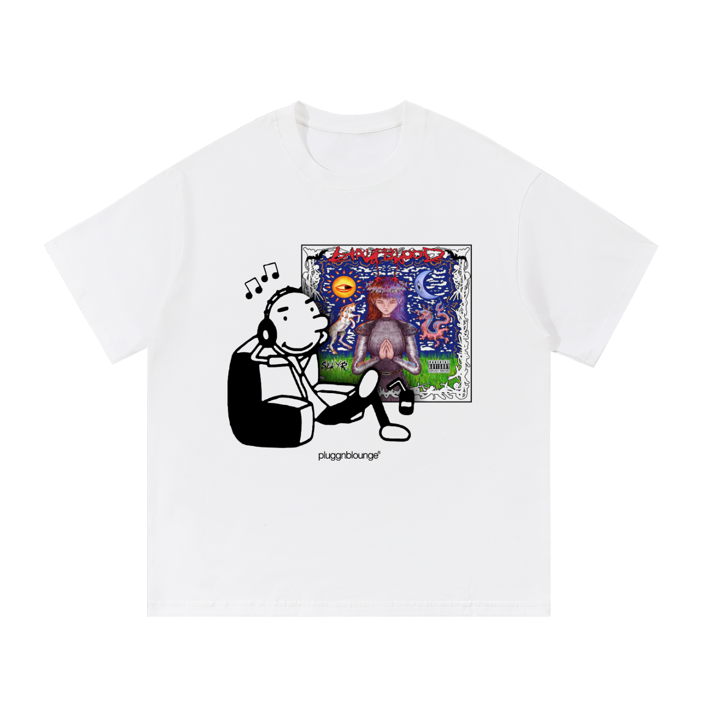 Rodrick Listening To Albums Tee- Half Blood by slayr