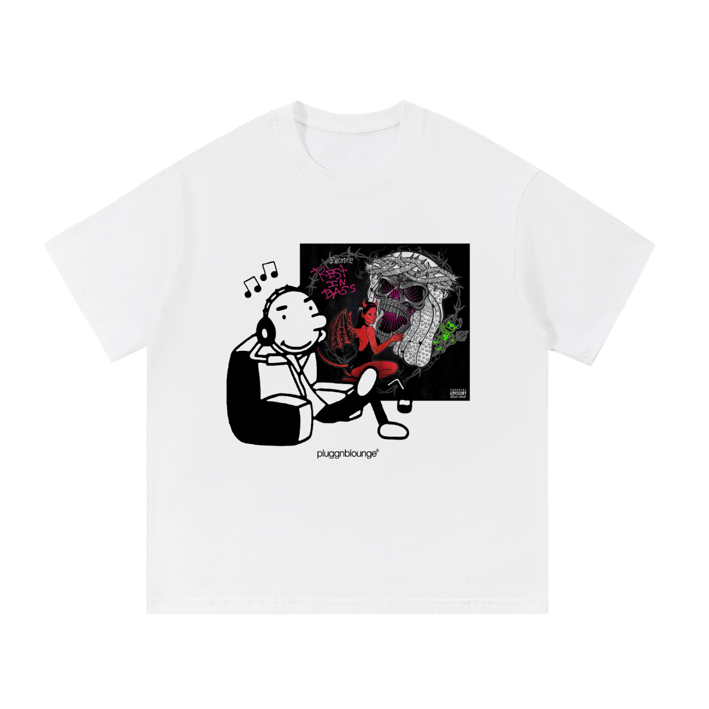 Rodrick Listening To Albums Tee- Rest In Bass by Che