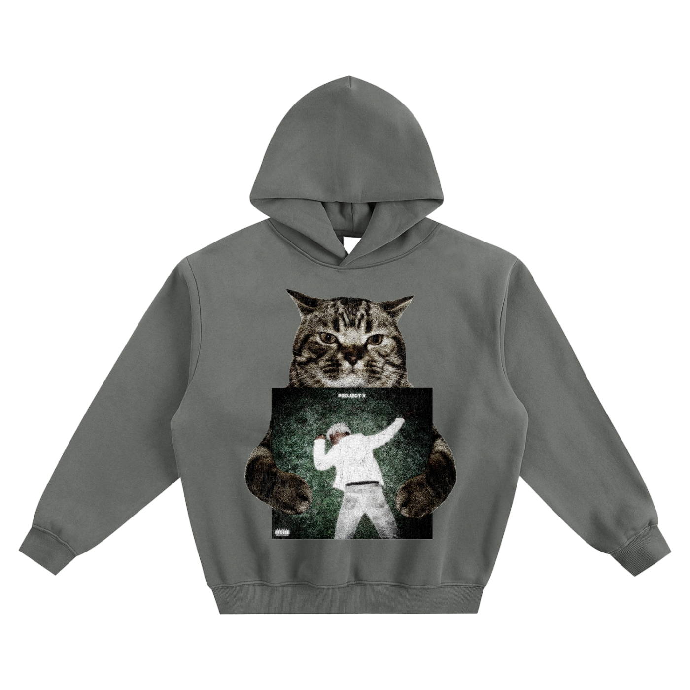 Cat Holding "Project X" Ken Carson Hoodie v2- Gray
