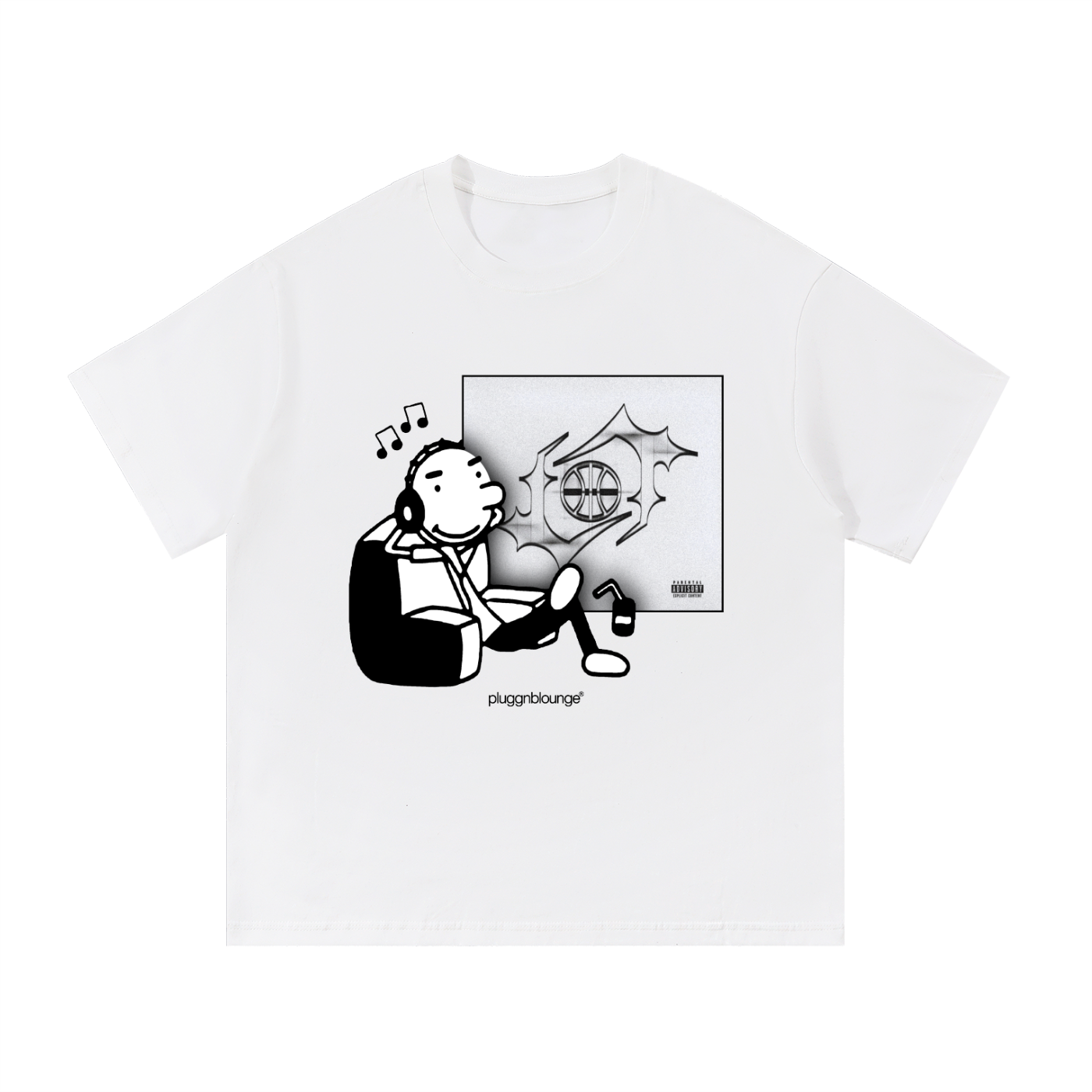 Rodrick Listening To Albums Tee- Unmusique by Lucy Bedroque