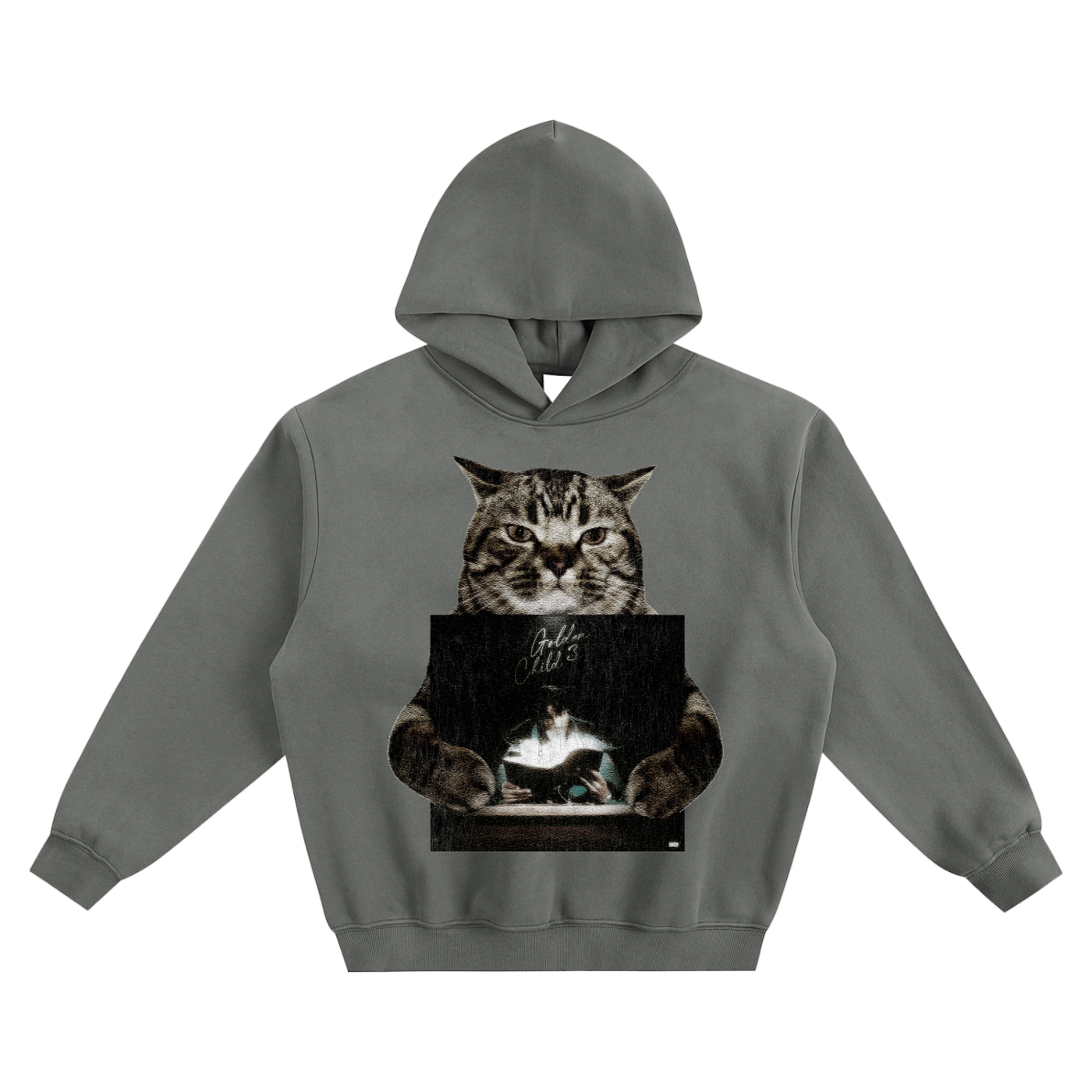 Cat Holding "GC3" Autumn! Hoodie v2- Gray