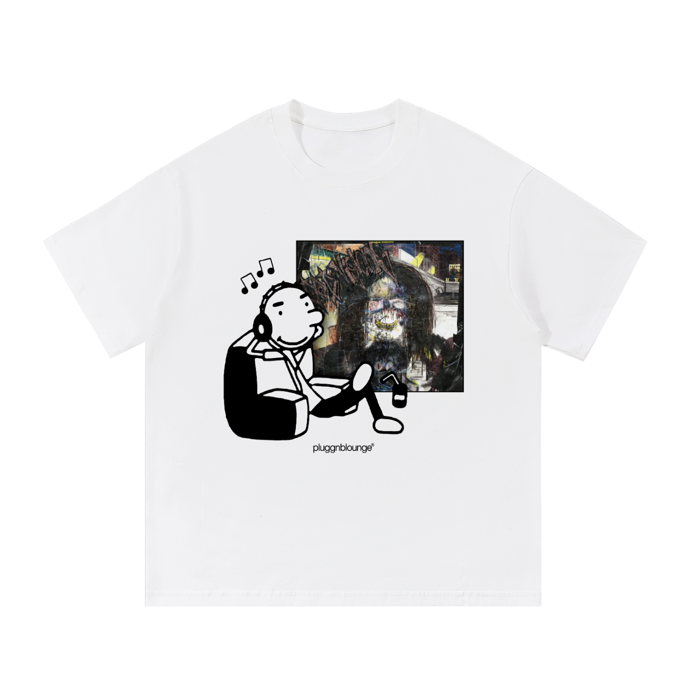 Rodrick Listening To Albums Tee- Cold Visions by Bladee