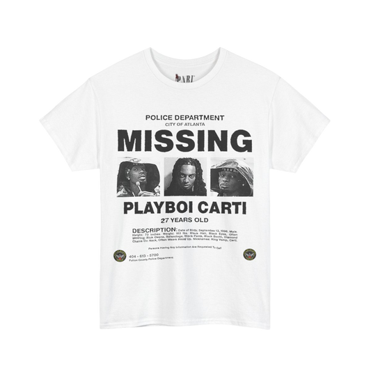 Playboi Carti Missing Tee White
