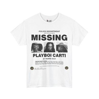 Playboi Carti Missing Tee White