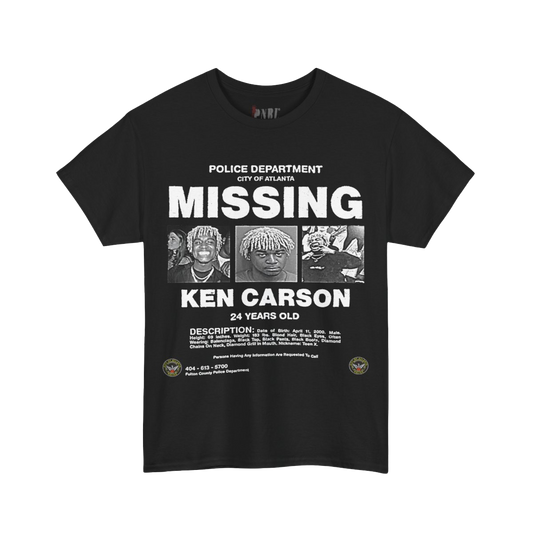 Ken Carson Missing Tee Black