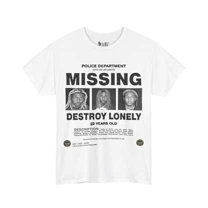 Destroy Lonely Missing Tee White