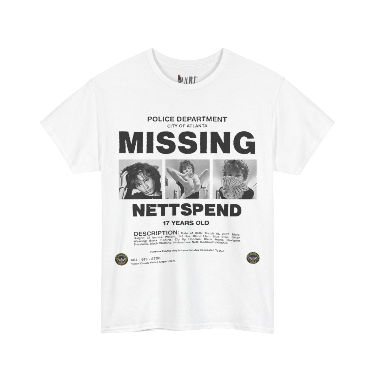 Nettspend Missing Tee White